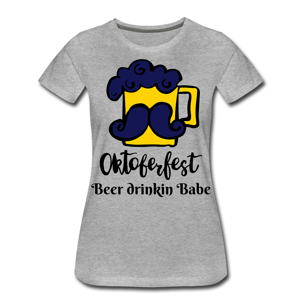 Beer drinkin babe - heather gray