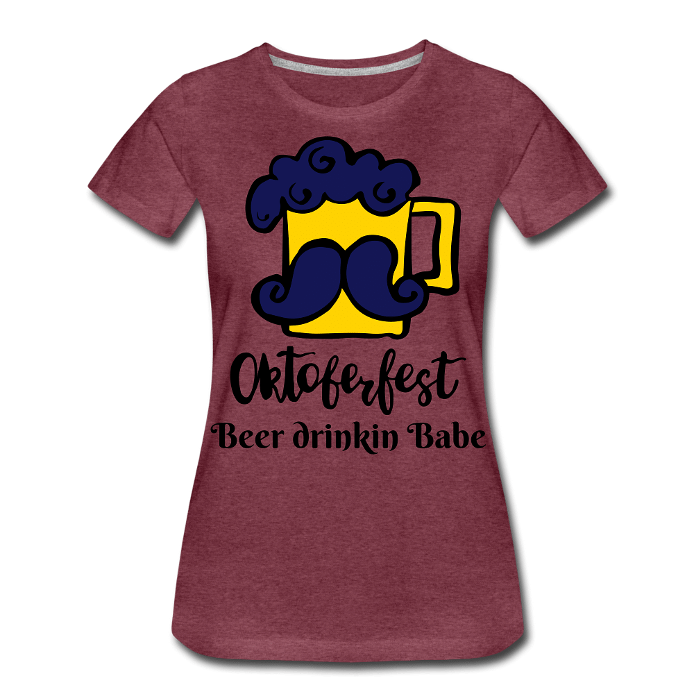 Beer drinkin babe - heather burgundy