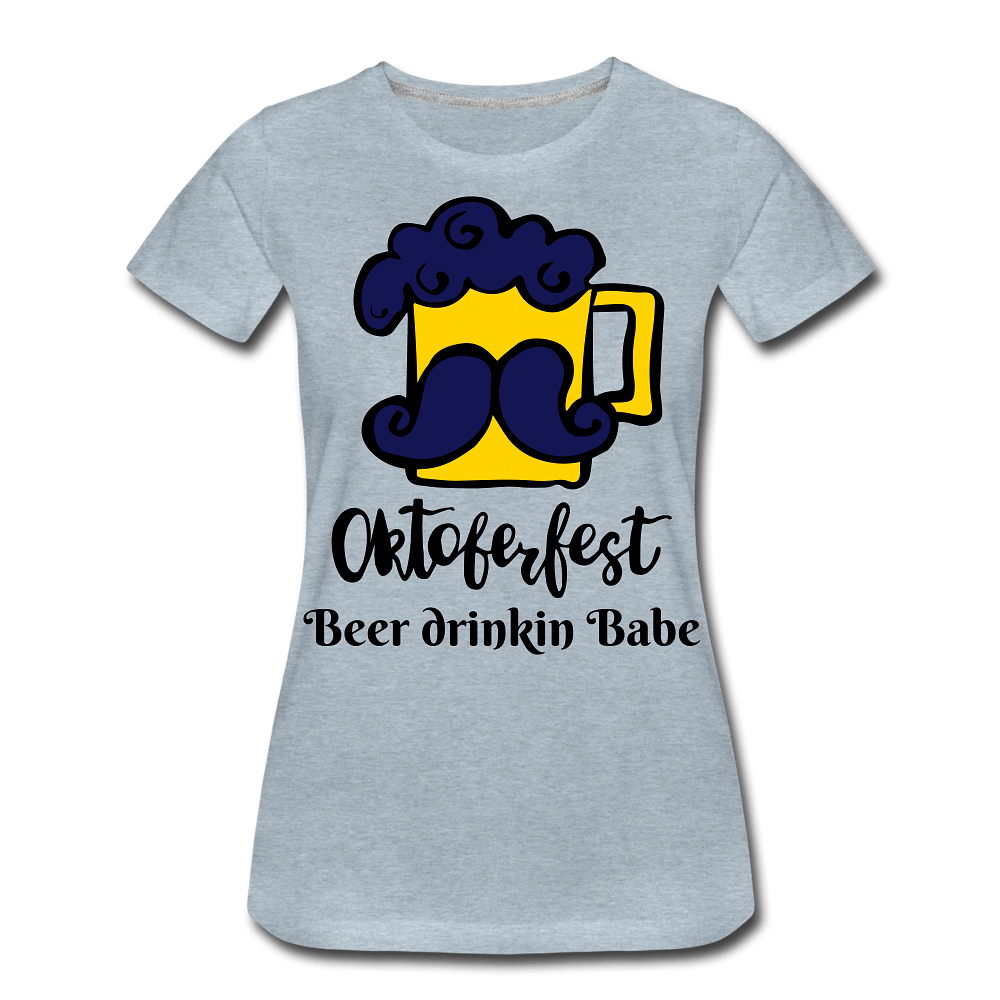 Beer drinkin babe - heather ice blue