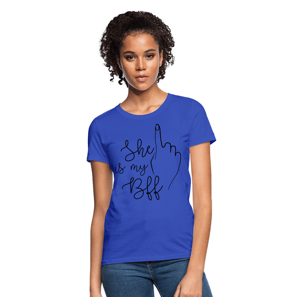 She is my BFF - royal blue