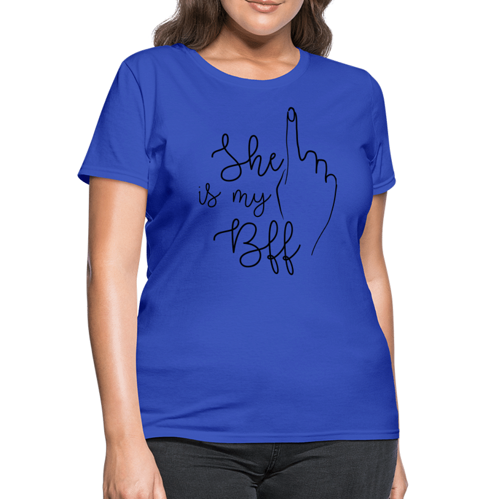 She is my BFF - royal blue