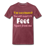 I'm vaccinated - heather burgundy