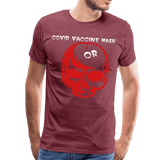 Covid Vaccine Mask or skull - heather burgundy