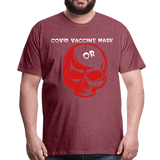 Covid Vaccine Mask or skull - heather burgundy