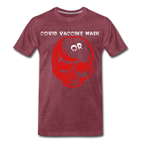 Covid Vaccine Mask or skull - heather burgundy