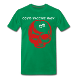 Covid Vaccine Mask or skull - kelly green