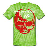 Covid Vaccine Mask or skull - spider lime green