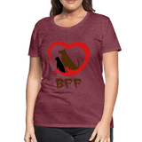 BFF - heather burgundy