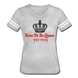 Born To Be Queen - heather gray/white
