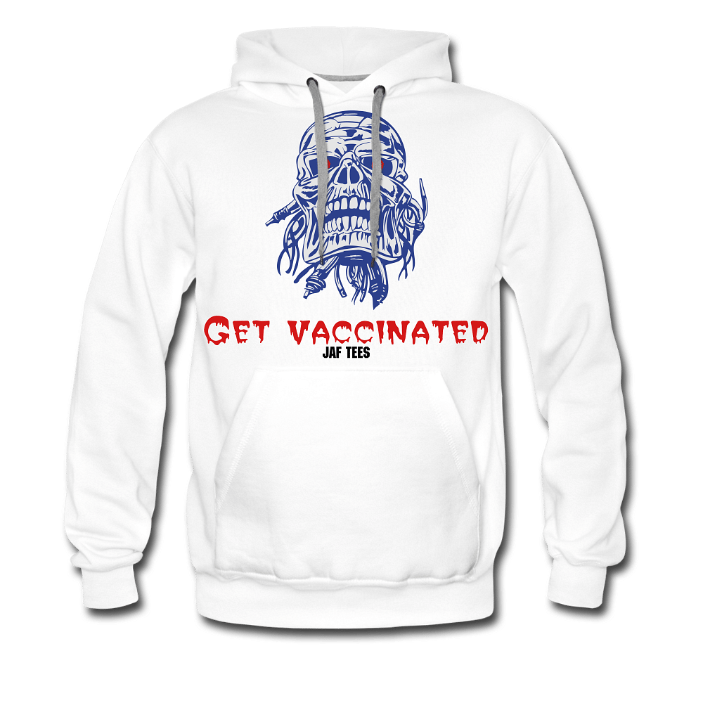 Get vaccinated - white