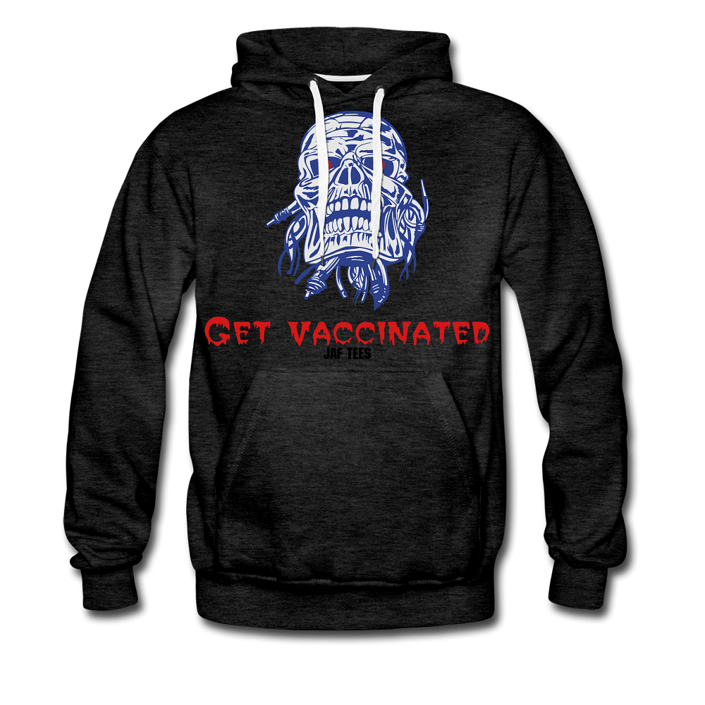Get vaccinated - charcoal gray