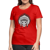 skull tribal - red