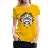 skull tribal - sun yellow