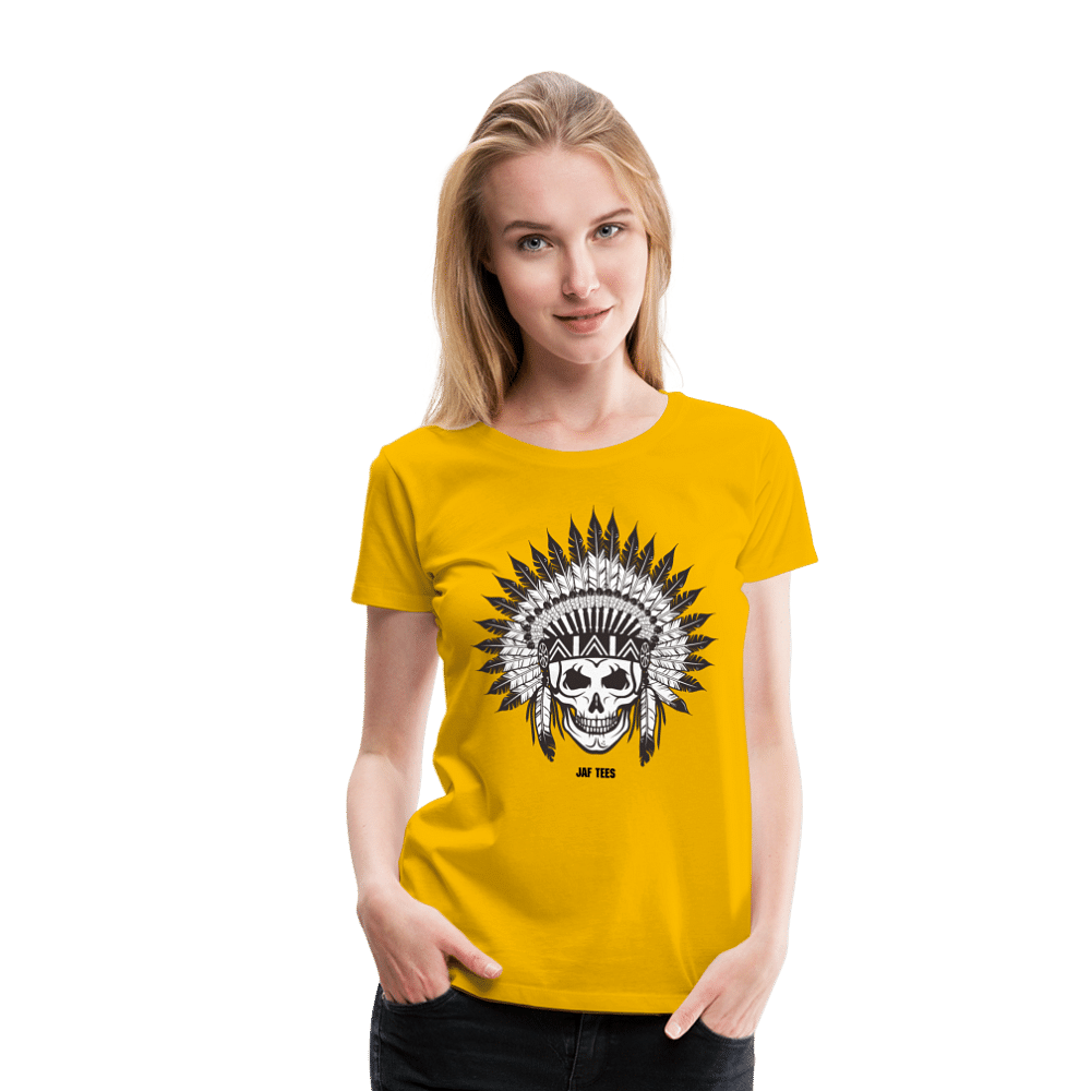 skull tribal - sun yellow