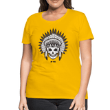 skull tribal - sun yellow