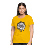 skull tribal - sun yellow