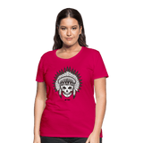 skull tribal - dark pink