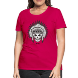 skull tribal - dark pink