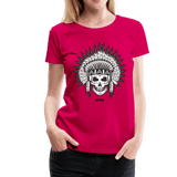 skull tribal - dark pink