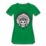 skull tribal - kelly green