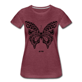 butterfly - heather burgundy