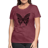 butterfly - heather burgundy