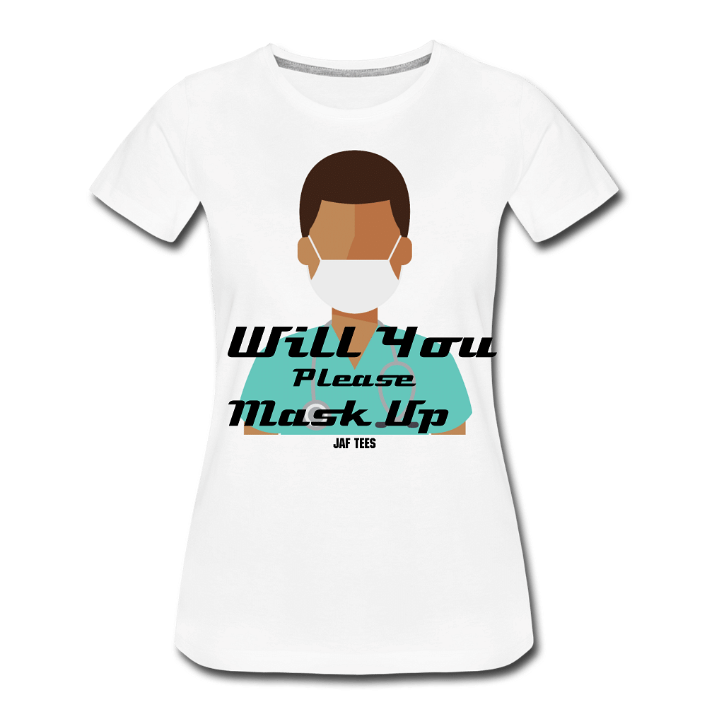 Will You Please Mask Up - white