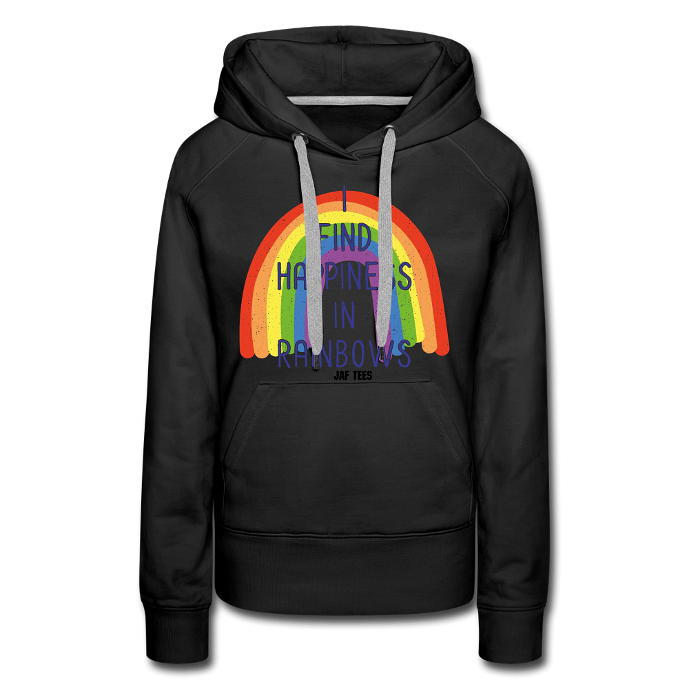 I find Happiness in rainbows - black