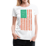 USA irish flag - white