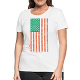 USA irish flag - white