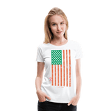 USA irish flag - white