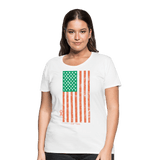 USA irish flag - white