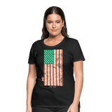 USA irish flag - black