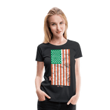 USA irish flag - black