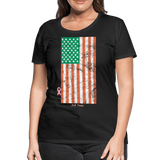 USA irish flag - black