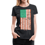 USA irish flag - black