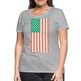 USA irish flag - heather gray