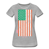 USA irish flag - heather gray