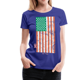 USA irish flag - royal blue