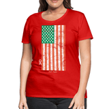 USA irish flag - red