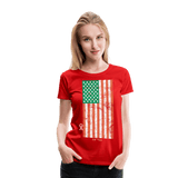 USA irish flag - red