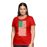 USA irish flag - red