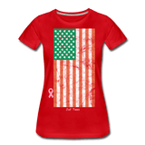 USA irish flag - red