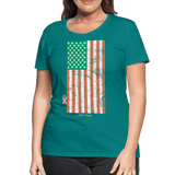 USA irish flag - teal