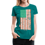 USA irish flag - teal