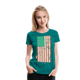 USA irish flag - teal