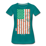 USA irish flag - teal