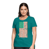 USA irish flag - teal