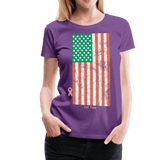 USA irish flag - purple