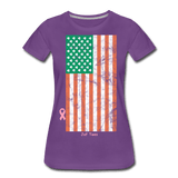 USA irish flag - purple